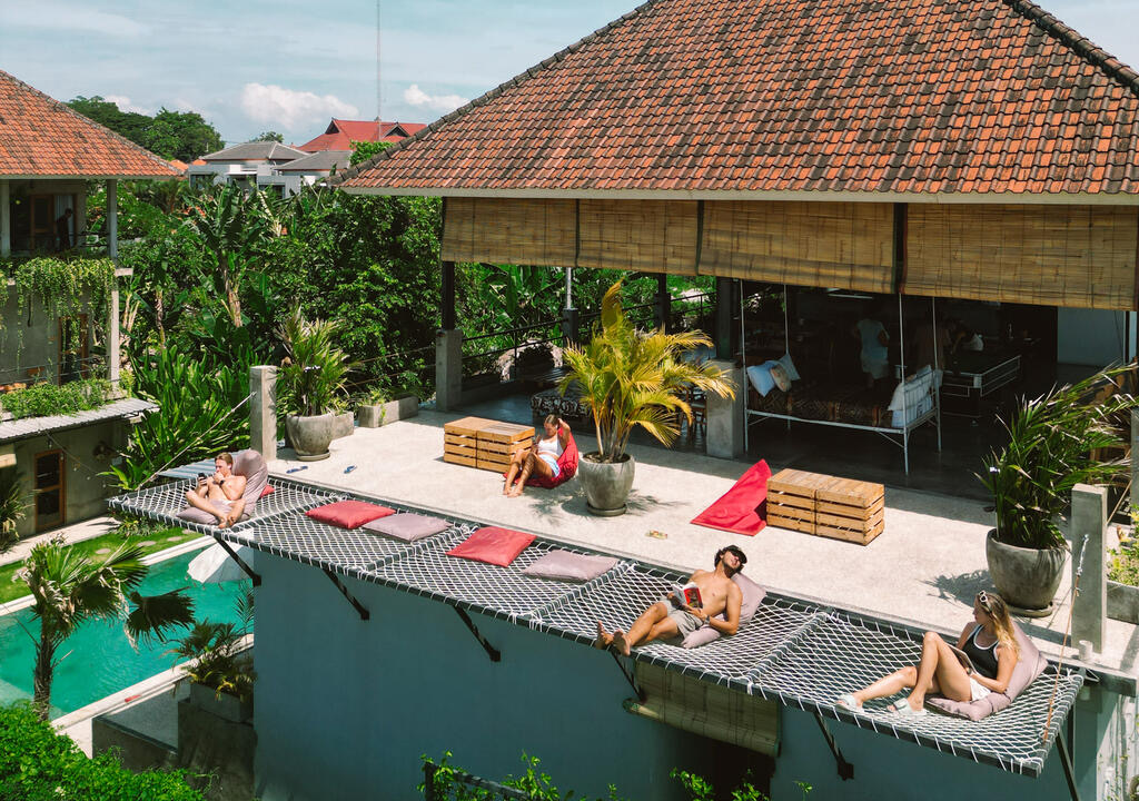 Sunset vibes at Sepeda Hostel