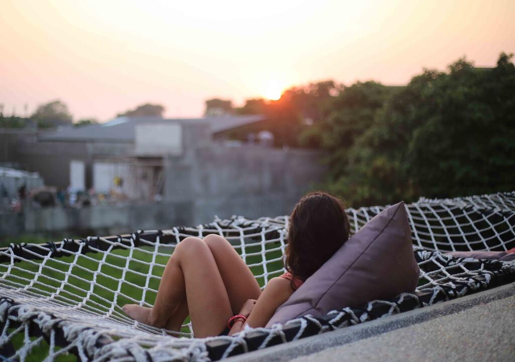 Sunset views from Sepeda Hostel